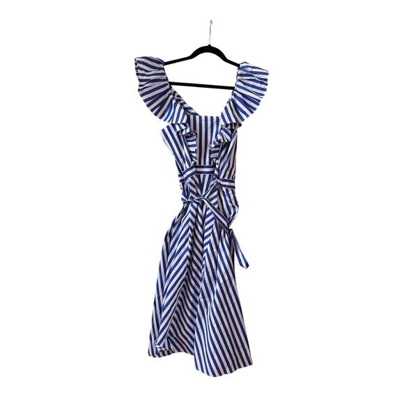 Polo Ralph Lauren AvIne Stripe Ruffle Cotton Midi Wrap Sundress (new) - Picture 7 of 7
